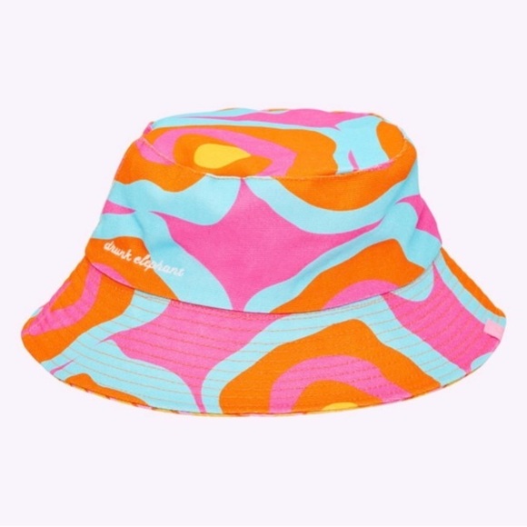 NEW Drunk Elephant Bucket Hat Multicolor Cotton - Picture 1 of 8